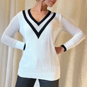 Preppy Banana Republic B/W Sweater
